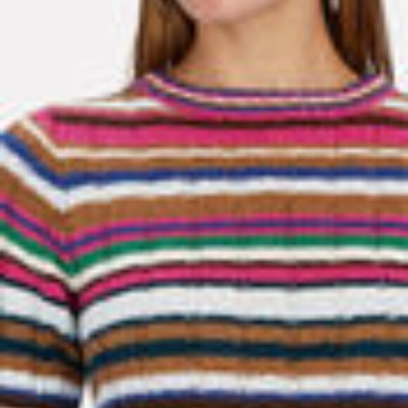 Eleven Six Caroline Striped Alpaca-Blend Midi Dress - Picture 5 of 6